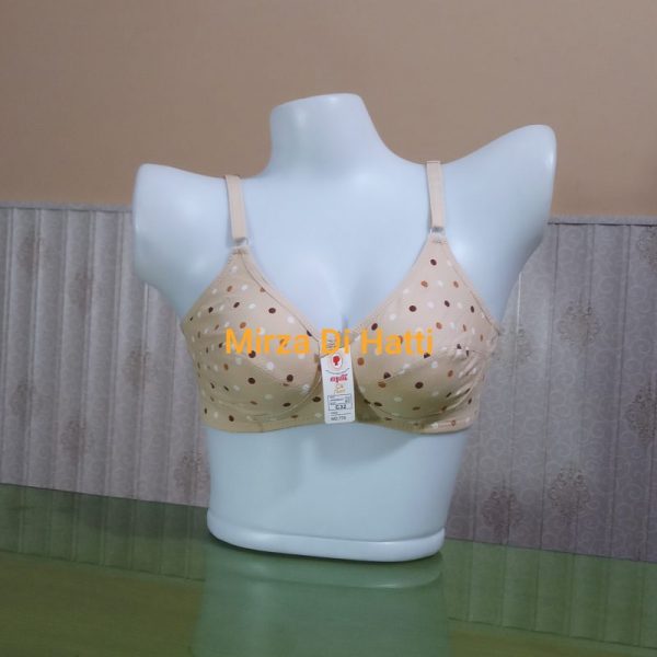 Soft Cotton Dot Print Bra Without Wire C Cup 779 B Ok Noor