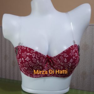 PushUp Padded Side Hooks Wired Bra with Invisible Straps C027 – Maroon, 38 B