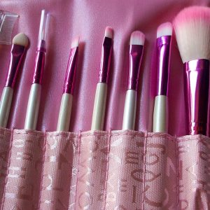 Eye Makeup Brushes 08pcs Set Professional Pink Set Eyeshadow With Pink Case