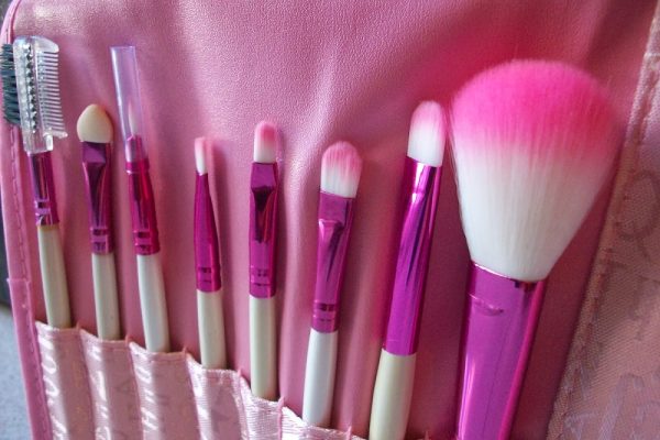 Eye Makeup Brushes 08 pcs Set Professional Pink Set Eyeshadow With Pink Case www.mirzadihatti.com
