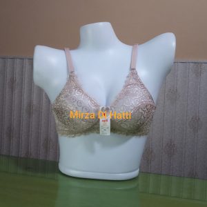 Super Soft Lace Net B Cup Lining Bra 379 Ok Noor – Champagne Pink, 32 B