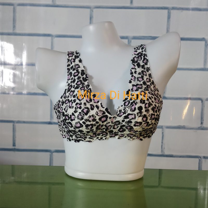 Kindly Sports Bra Bralette XXL Green Leopard Print Padded Racerback 2XL NWT