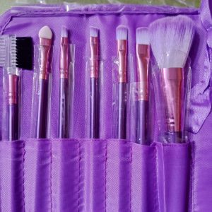 Eye Makeup Brushes 07pcs Set Professional Set Eyeshadow With Purple Case