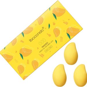 Ibcccndc Mango Makeup Sponges Kit Beauty Blender Set for Dry and Wet Use 3PCS/BOX