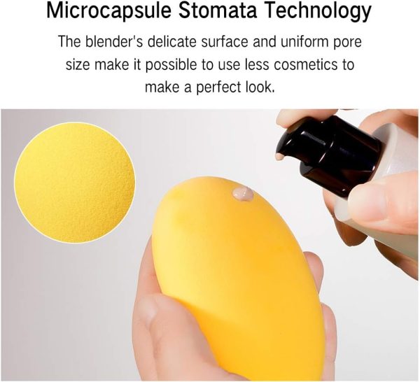 Ibcccndc Mango Makeup Sponges Kit Beauty Blender Set for Dry and Wet Use 3PCS/BOX