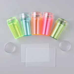 Silicone Stamping kit Transparent Nail Art Seal Stamper Scraper French Manicure