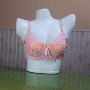 Pushup Strapless Wired Net Dotted Padded C Cup Bra 16001