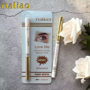 Maliao Auto Khol Kajal Eyeliner Pencil Waterproof Pure White with Sharpener M192