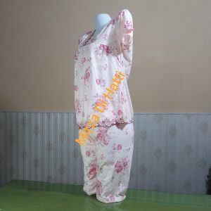 Floral Printed Short Sleeve Shirt and Knee Shorts Pyjama Sleepwear 102