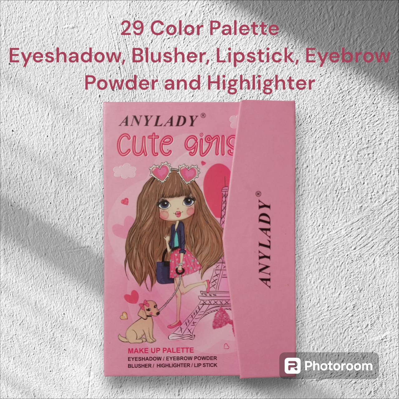 29 Color Blush Lipstick Eyeshadow Highlighter and Eyebrow Powder Palette