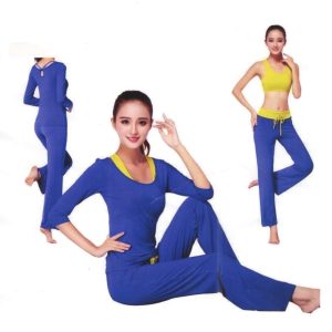 Yoga Sports Set Female Fitness Yoga Clothes Pants Sports Set Running Bra Yoga Three Piece Full Sleeves Set