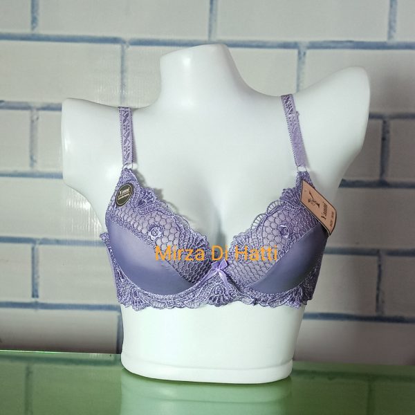 Soft Lace Silk Thin B Cup Bra Pushup Padded Strapless Wired Bra 9601