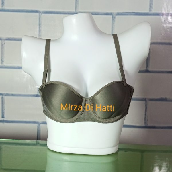 T Shirt Half Cup Pushup Thin Pad Non Wired Seamless Strapless B Cup Bra 8156