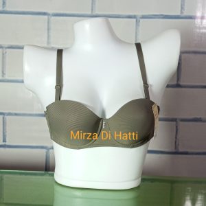 T-Shirt Half Cup Pushup Thin Pad Wired Seamless Strapless B Cup Bra 8156