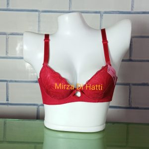 Soft Net Cotton Bra Non Wired Full Coverage B Cup Lining Non