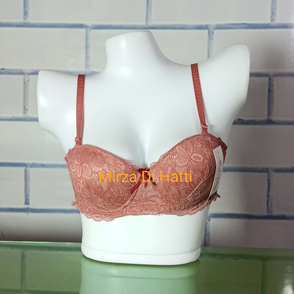 Thin Half Cup Pushup Padded Bra Strapless Wired B Cup 7769