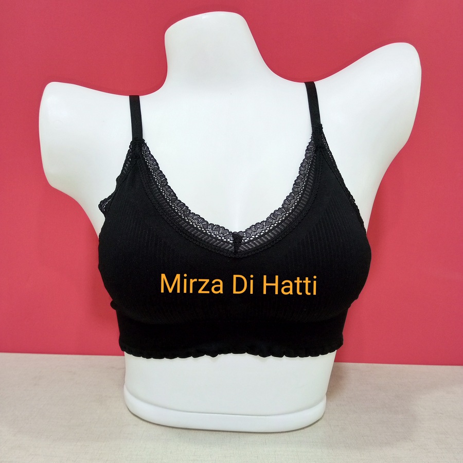 Bralette Super Soft Cotton Laced Push up Removable Padded LA108