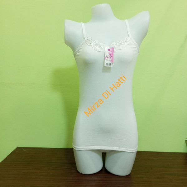 Cottton Net Camisole Lace Embedded Tank Top 094