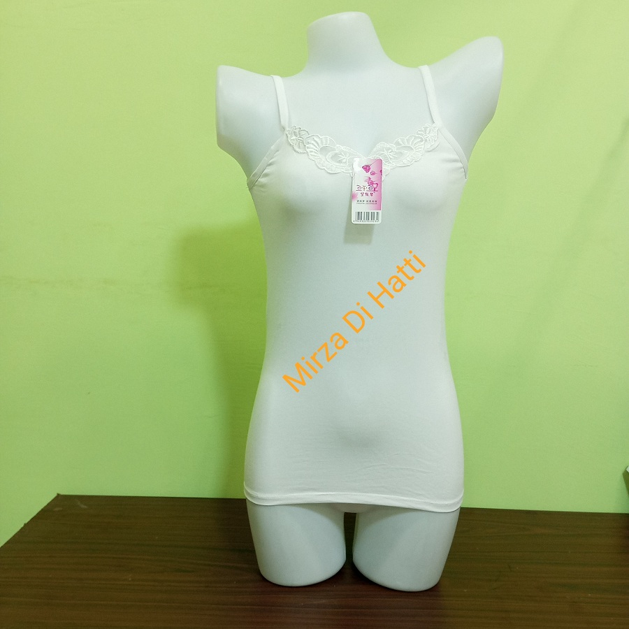 Cottton Net Camisole Lace Embedded Tank Top 094
