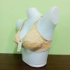 Embroidered Cotton Bra Maximum Deep Coverage B Cup Bra with Floral Shoulder Strap 1940 Skin Color