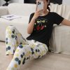 Top Trousers Floral Super Soft Cotton Nightwear Set Comfort & Style 2 In 1