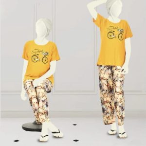 Top Trousers Floral Super Soft Cotton Nightwear Set Comfort & Style 2 In 1